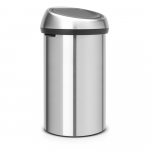 Matt h&otilde;bedane puutetundlik terasest pr&uuml;gikast 60 l Touch Bin - Brabantia