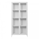 Valge metallist vitriinkapp 80x175 cm Brisbane - House Nordic