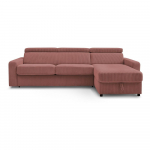 Roosa velvetist nurgadiivanvoodi (muutuv nurk) Monaco - Bobochic Paris