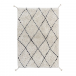 Kreem pestav k&auml;sitsi kootud puuvillane vaip 70x100 cm Mini Bereber - Lorena Canals