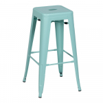 T&uuml;rkiissinised metallist baaritoolid 2 tk komplektis (istme k&otilde;rgus 76,5 cm) - Ixia