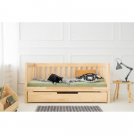 Puiduv&auml;rvi v&auml;ljat&otilde;mmatava osaga lastevoodi, koos voodip&otilde;hjaga ja hoiuruumiga 90x190 cm CPP &ndash; Adeko