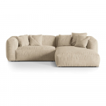 Beež-kreem bukleekangast modulaarne nurgadiivan (parem nurk) Martina - Micadoni Home