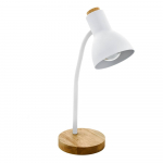 Valge-puiduv&auml;rvi lauavalgusti metallist varjuga (k&otilde;rgus 49 cm) VERADAL - EGLO