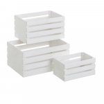 Valged hoiukarbid 3tk komplektis 31x23x15 cm - Casa Selecci&oacute;n