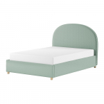 Roheline polsterdatud kaheinimesevoodi koos panipaiga ja voodip&otilde;hjaga 140x200 cm Moon - Vipack