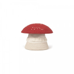 Punane-kreem kangast laste m&auml;nguasjakorv &oslash; 38x33 cm Big Mushroom - Lorena Canals