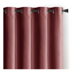 Roosa sametist dimout-kardin 140 &times; 270 cm Eyelets &ndash; Restilo