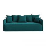 Sinine sametist lahtik&auml;iv/panipaigaga diivan 225 cm Hula &ndash; Makamii