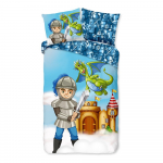 Sinine puuvillane laste pikendatud voodipesu &uuml;heinimesevoodile 140x220 cm Knight - Good Morning