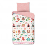 Roosa puuvillane laste voodipesu &uuml;heinimesevoodile 140x200 cm Wise - Good Morning