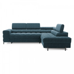 Sinine buklee-kangast lahtik&auml;iv/sahtliga nurgadiivan (parem nurk/L-kujuline) Ferucce &ndash; ELTAP