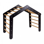 Must m&auml;nnipuidust ronimisredel lastele 61x112x94 cm Montessori - Meowbaby