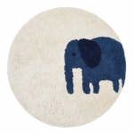 Elevandiluu v&auml;rvi pestav/k&auml;sitsi kootud puuvillane laste vaip &oslash;100 cm Tandani - Kave Home