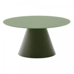 Roheline &uuml;mmargune diivanilaud klaasist pealispinnaga &oslash; 80 cm Wilshire - Kave Home