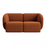 Terrakottapunane sametist diivan 174 cm Lani - Makamii