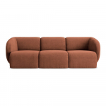 Terrakottapunane &scaron;enillist diivan 244 cm Lani - Makamii