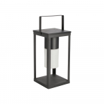 Must p&auml;ikese-/USB-toitel t&ouml;&ouml;tav LED-latern (k&otilde;rgus 38 cm) Solar - Bizzotto