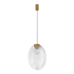 Messingiv&auml;rvi terasest LED-ripplamp klaasist varjuga Shelina - Nova Luce