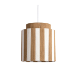 Valge/naturaalsest materjalist k&ouml;iest ripplamp &oslash; 30 cm Vienna Stripes - Leitmotiv