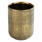 K&auml;sitsi maalitud kuldne keraamiline hambaharja tass Rivara - Wenko