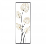 Metallne rippdekoratsioon lehtede mustriga Mauro Ferretti -B-, 31 x 90 cm Luxy - Mauro Ferretti