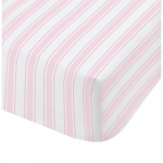 Roosa ja valge puuvillane lina , 90 x 190 cm Check and Stripe - Bianca