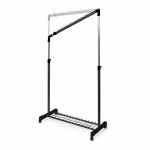 Must metallist teleskoopiline ratastega riidenagi Under Stairs &ndash; Compactor