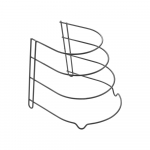 Must panni riiul Lava Canyon - Metaltex