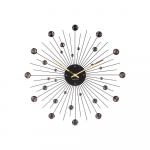 Musta v&auml;rvi kell, &oslash; 50 cm Sunburst - Karlsson