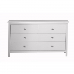 Valge m&auml;nnipuidust kummut 130x80 cm Berna &ndash; Marckeric