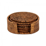 Tumepruunid rotangist alused 6 tk komplektis - Tiseco Home Studio