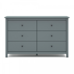 Hallikasroheline m&auml;nnipuidust kummut 130x80x45 cm Misti &ndash; Marckeric