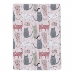 Roosa puuvill-satiinist teki ja padjap&uuml;&uuml;ride komplekt 140x200 cm Meow Meow &ndash; Butter Kings