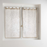 Pruunid kardinad 2 tk komplektis 60x90 cm Haltona - douceur d'int&eacute;rieur