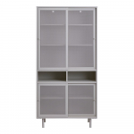 Valge metallist l&uuml;kandustega riidekapp 90x180 cm Veep - Unique Furniture