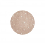 Heleroosa pestav k&auml;sitsi kootud puuvillane laste vaip &oslash;140 cm Round Dot Rose - Lorena Canals