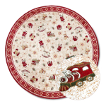 Punane j&otilde;ulumotiividega &uuml;mmargune puuvillaseguga vaip &oslash; 200 cm Toy's Delight Red Christmas - Villeroy&Boch