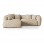 Beež-kreem bukleekangast modulaarne nurgadiivan (vasak nurk) Martina - Micadoni Home