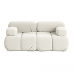 Valge sametist moodulsofa 190 cm Lokua - Makamii