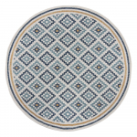 Kollane-sinine &uuml;mmargune sise- ja v&auml;lisvaip &oslash; 160 cm Zia Trellis - Flair Rugs
