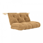 Helepruun velvetist diivanvoodi 135 cm Hooked - Karup Design