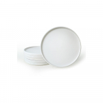 Valged keraamilised taldrikud 6 tk komplektis &oslash; 27 cm - Hermia