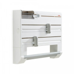 Valge seinale kinnitatav plastikust majapidamispaberi ja fooliumi hoidik Parat - LEIFHEIT