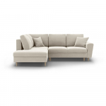 Beež sametist panipaigaga nurgadiivanvoodi (vasak nurk/"L"-kujuline) Kyoto - Cosmopolitan Design