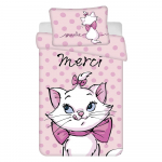 Roosa puuvillane laste voodipesu 100x135 cm Marie Cat "Merci" - Jerry Fabrics