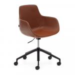 Konjakipruun kunstnahast kontoritool Tissiana &ndash; Kave Home