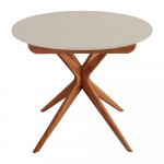 &Uuml;mmargune pikendatav s&ouml;&ouml;gilaud lisaplaadiga &oslash; 90 cm Jubi &ndash; Ragaba