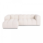 Kreem sametist nurgadiivan (vasak nurk) Cube - Bonami Selection