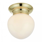 Valge/messingv&auml;rvi laevalgusti klaasist varjuga Ronda - Marksl&ouml;jd